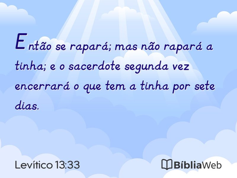 Levítico 13:33 em imagem para compartilhar