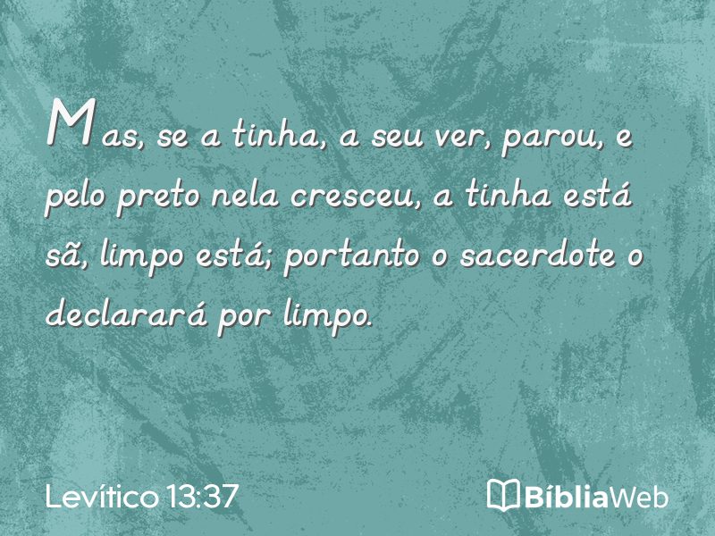 Levítico 13:37 em imagem para compartilhar