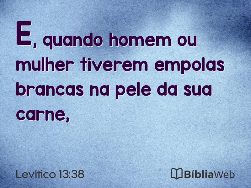 Levítico 13:38 em imagem para compartilhar