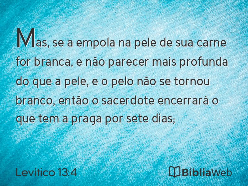 Levítico 13:4 em imagem para compartilhar