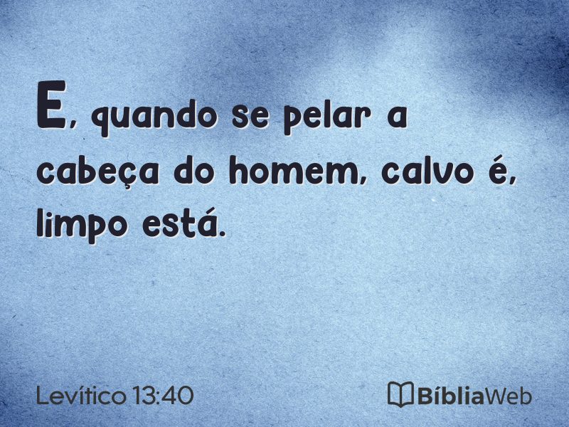 Levítico 13:40 em imagem para compartilhar