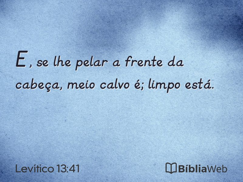 Levítico 13:41 em imagem para compartilhar