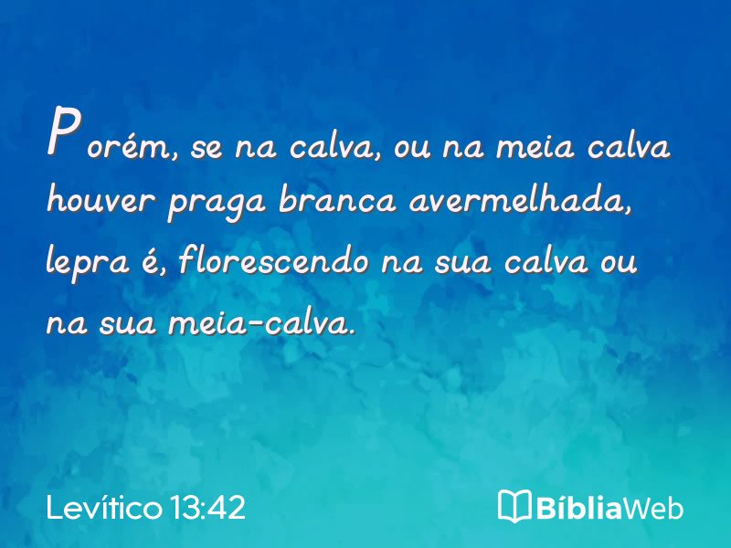 Levítico 13:42 em imagem para compartilhar