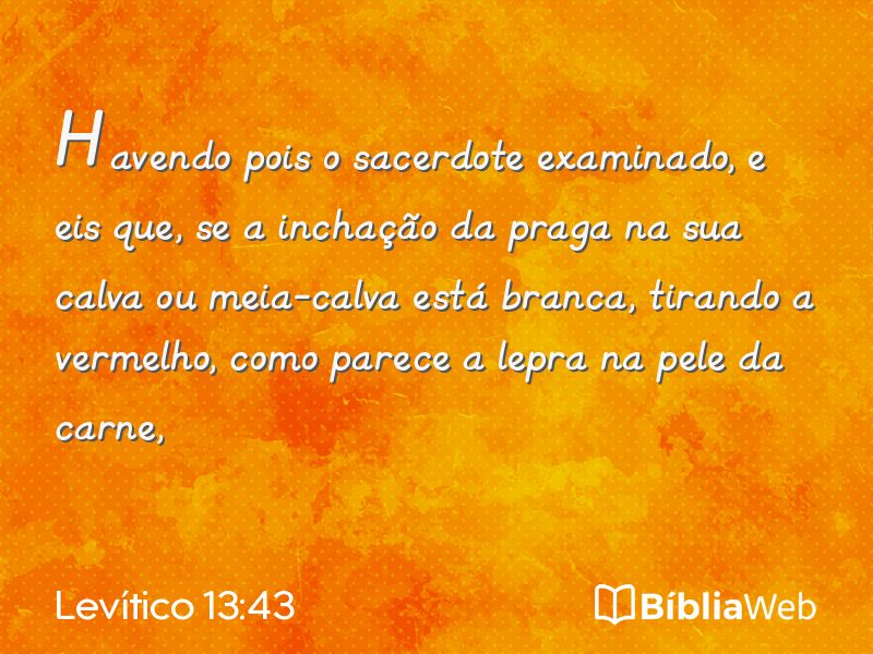 Levítico 13:43 em imagem para compartilhar