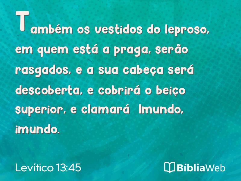 Levítico 13:45 em imagem para compartilhar