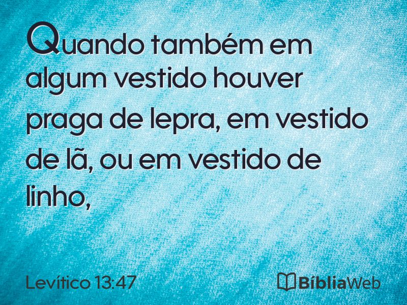 Levítico 13:47 em imagem para compartilhar