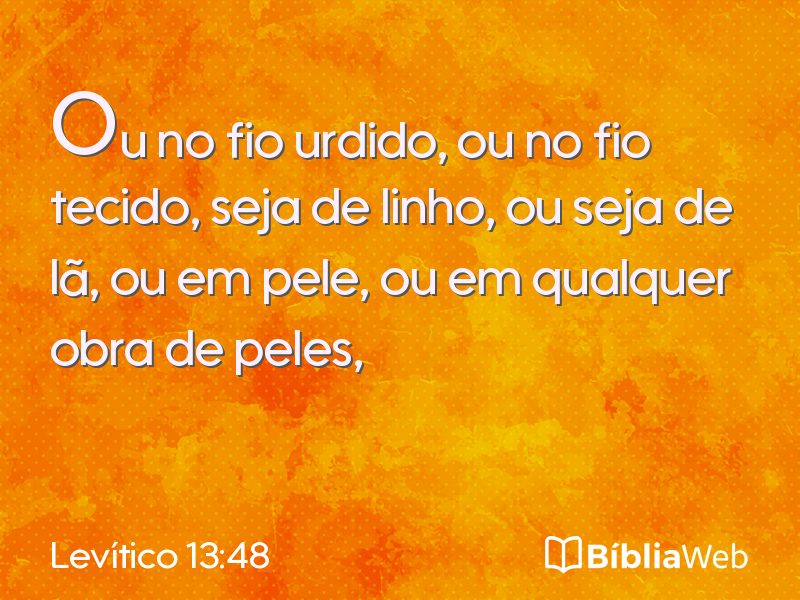 Levítico 13:48 em imagem para compartilhar