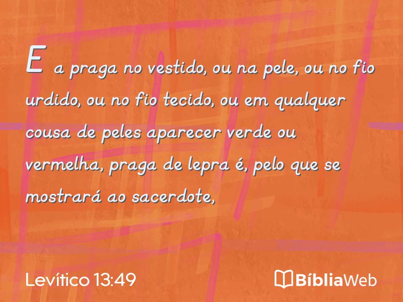 Levítico 13:49 em imagem para compartilhar