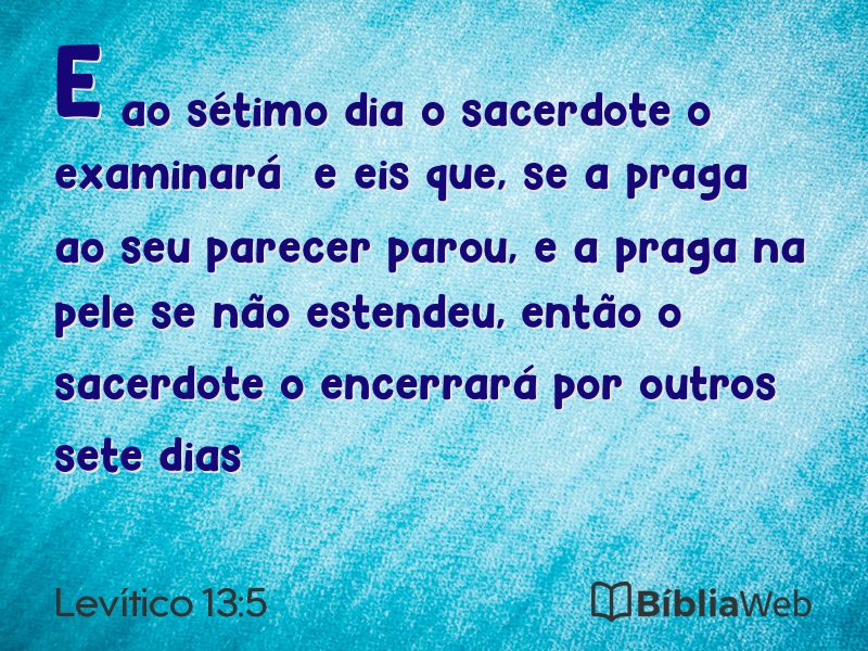 Levítico 13:5 em imagem para compartilhar