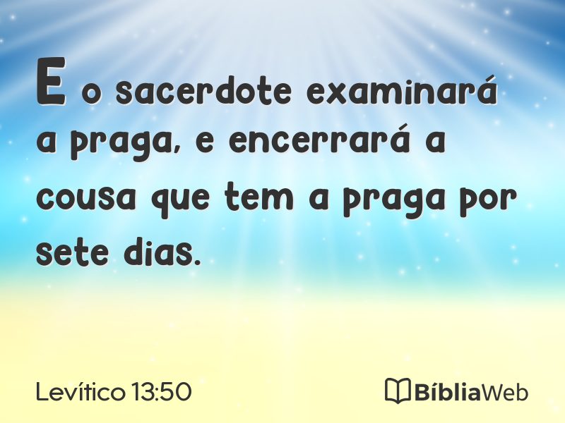 Levítico 13:50 em imagem para compartilhar