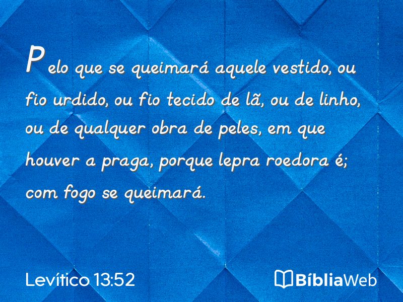 Levítico 13:52 em imagem para compartilhar