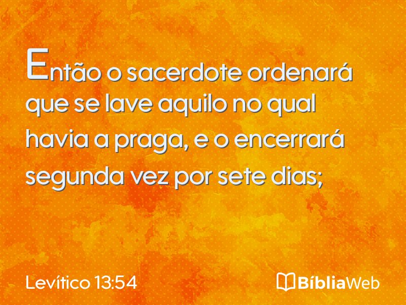 Levítico 13:54 em imagem para compartilhar