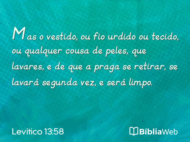 Levítico 13:58 em imagem para compartilhar
