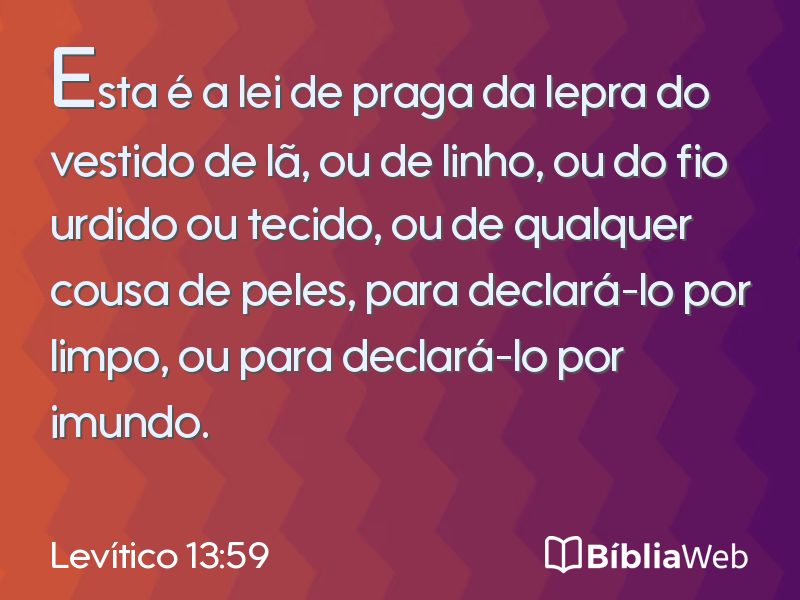 Levítico 13:59 em imagem para compartilhar