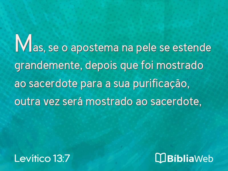Levítico 13:7 em imagem para compartilhar