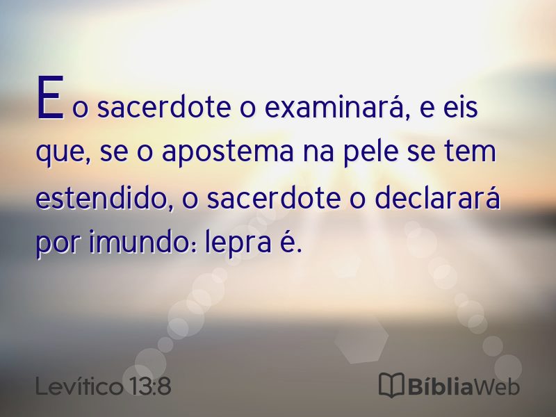 Levítico 13:8 em imagem para compartilhar