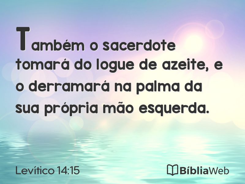 Levítico 14:15 em imagem para compartilhar