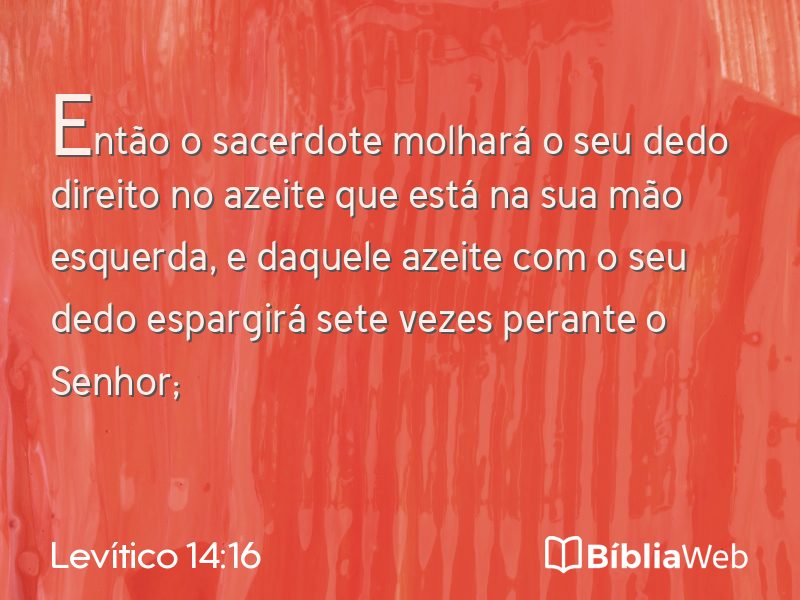 Levítico 14:16 em imagem para compartilhar