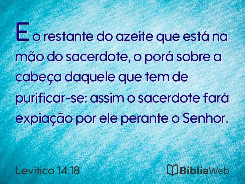 Levítico 14:18 em imagem para compartilhar