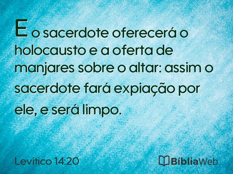 Levítico 14:20 em imagem para compartilhar