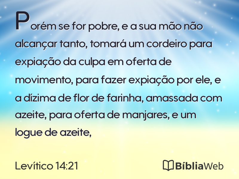 Levítico 14:21 em imagem para compartilhar
