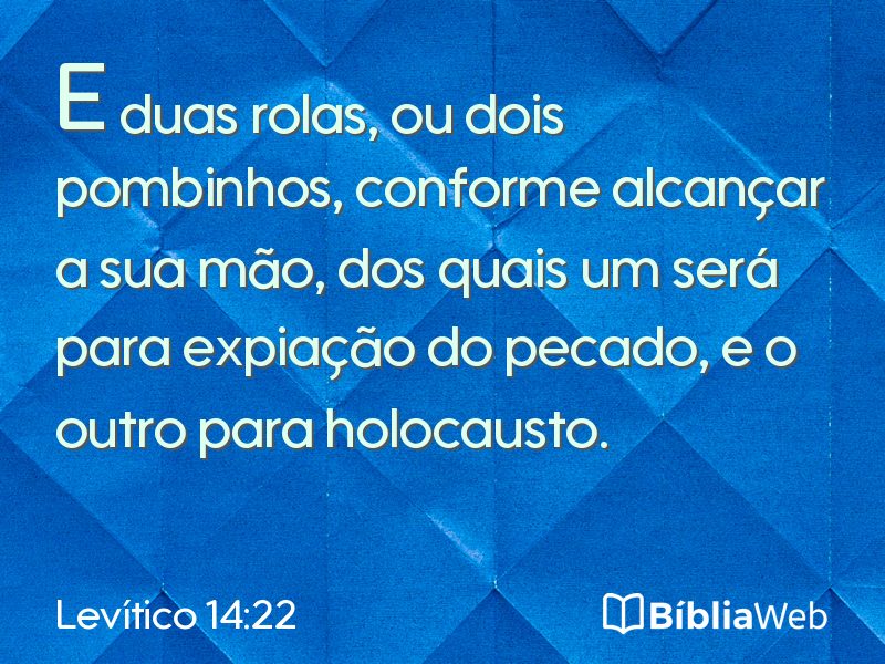 Levítico 14:22 em imagem para compartilhar