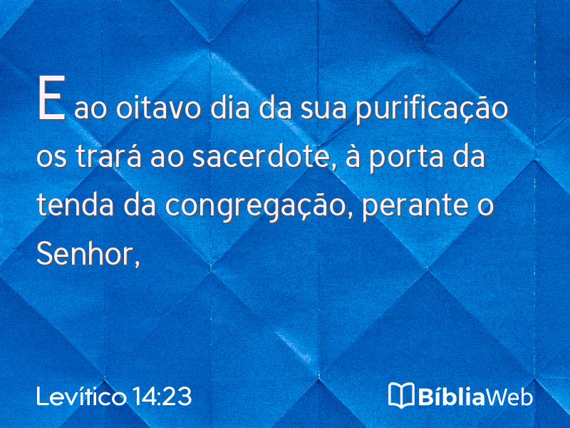 Levítico 14:23 em imagem para compartilhar