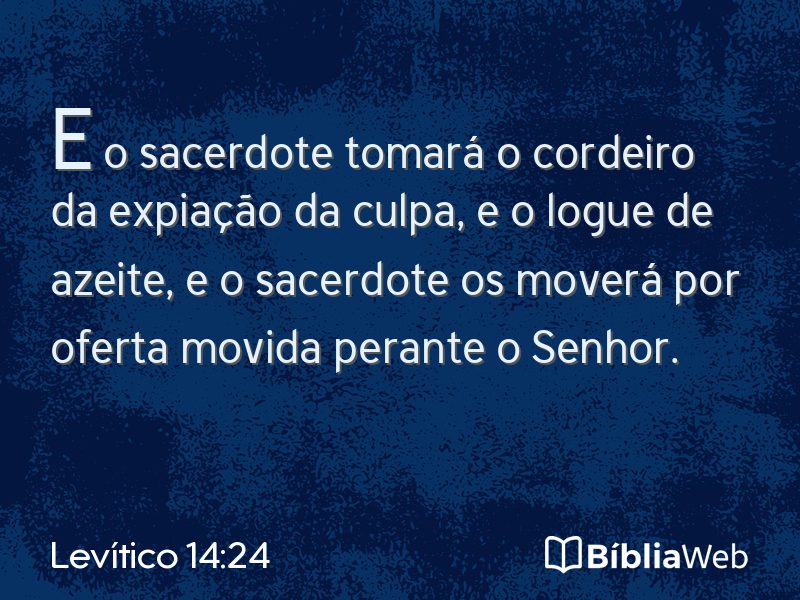 Levítico 14:24 em imagem para compartilhar