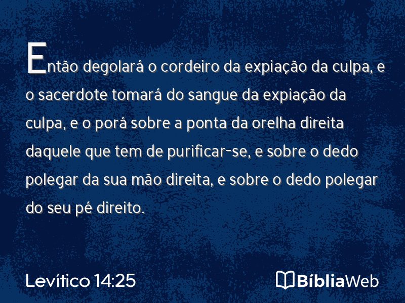 Levítico 14:25 em imagem para compartilhar