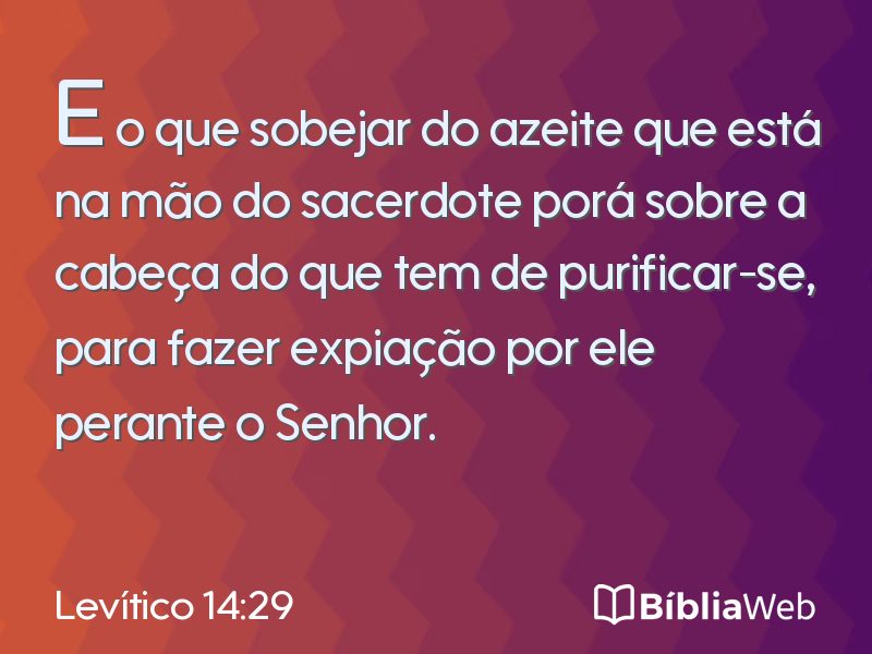 Levítico 14:29 em imagem para compartilhar