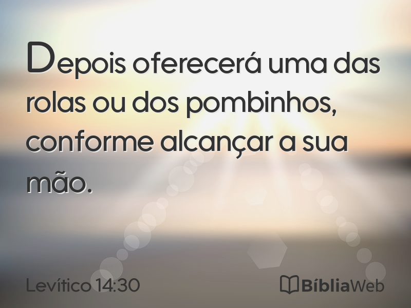 Levítico 14:30 em imagem para compartilhar