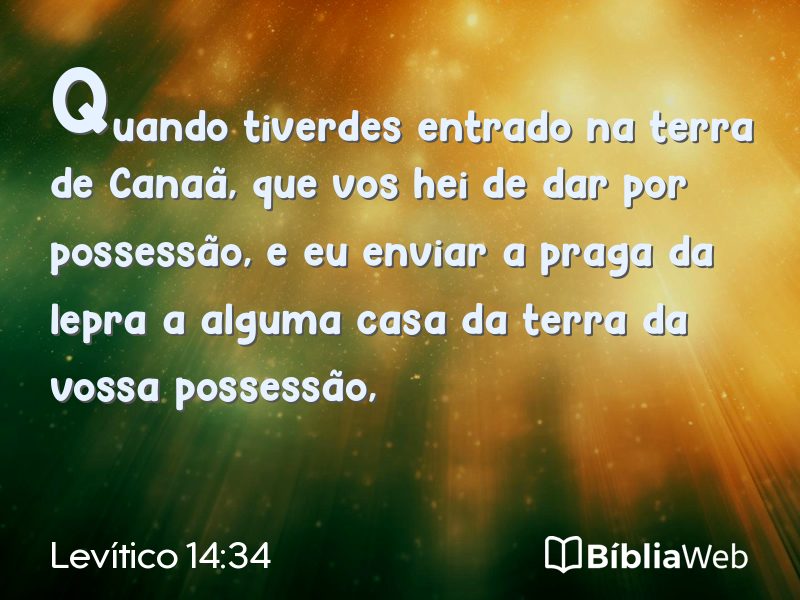 Levítico 14:34 em imagem para compartilhar