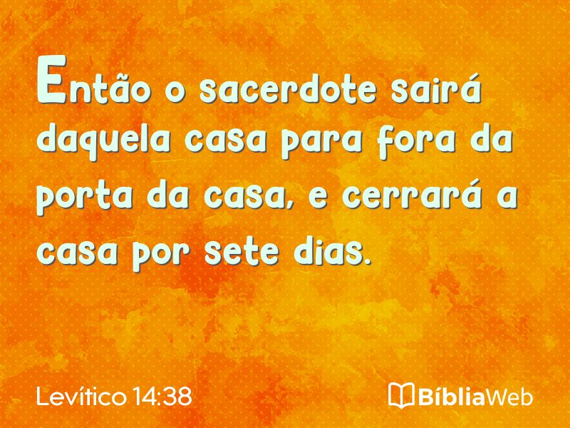 Levítico 14:38 em imagem para compartilhar