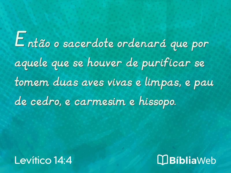Levítico 14:4 em imagem para compartilhar