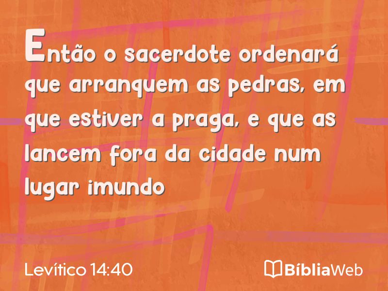 Levítico 14:40 em imagem para compartilhar