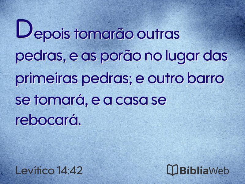 Levítico 14:42 em imagem para compartilhar