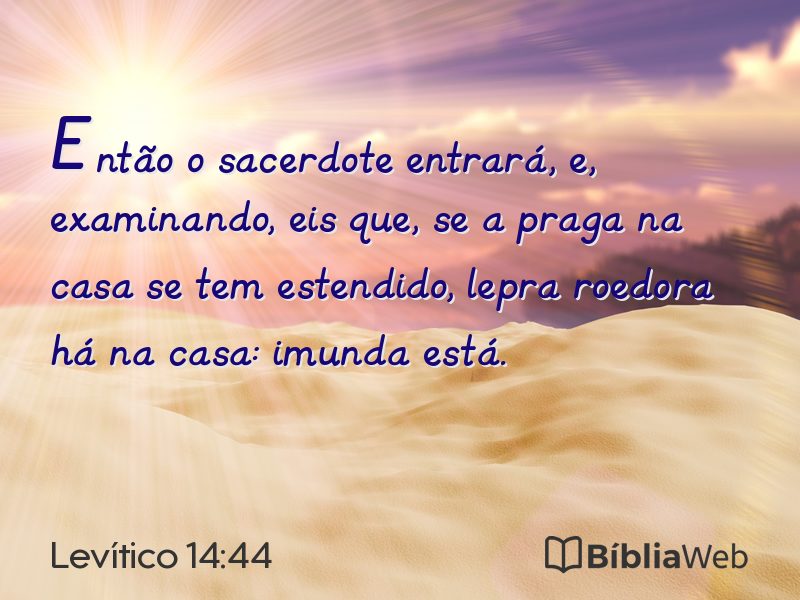 Levítico 14:44 em imagem para compartilhar