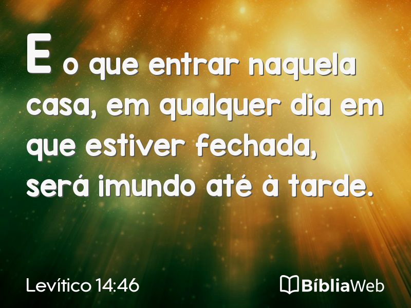 Levítico 14:46 em imagem para compartilhar