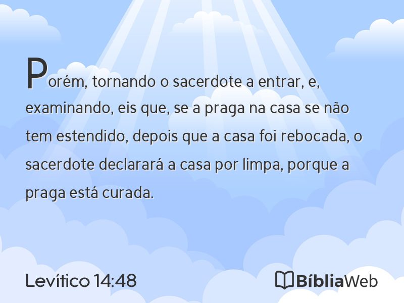 Levítico 14:48 em imagem para compartilhar