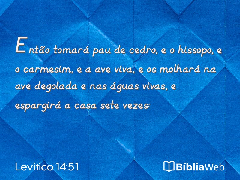 Levítico 14:51 em imagem para compartilhar