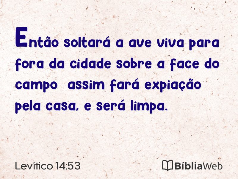 Levítico 14:53 em imagem para compartilhar