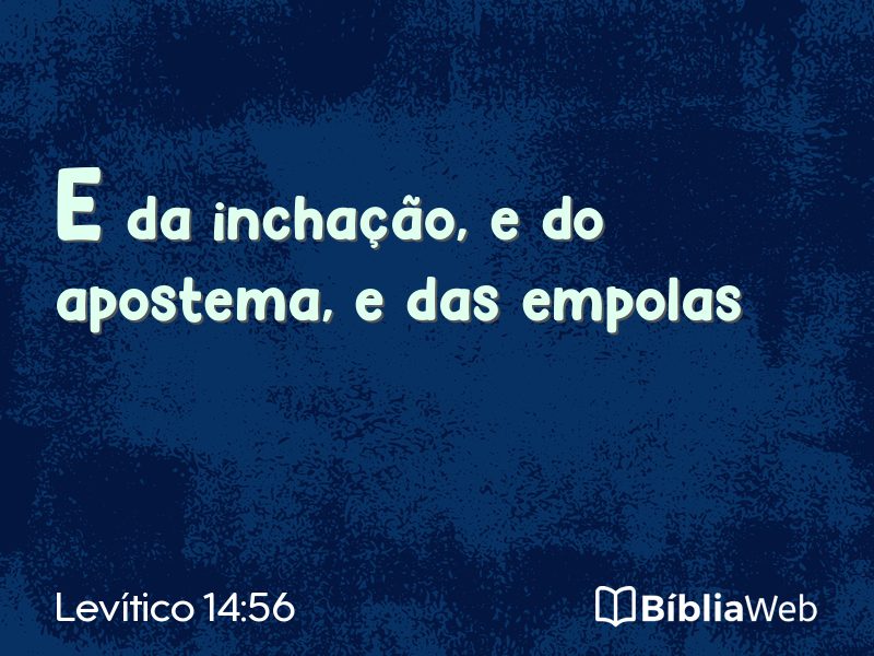 Levítico 14:56 em imagem para compartilhar