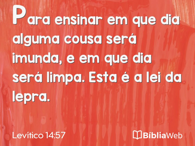 Levítico 14:57 em imagem para compartilhar