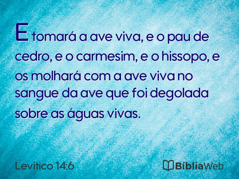 Levítico 14:6 em imagem para compartilhar