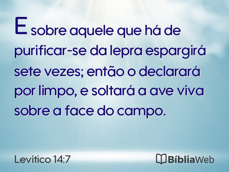 Levítico 14:7 em imagem para compartilhar