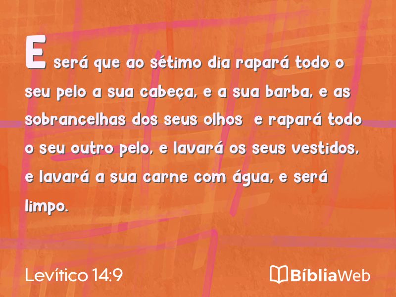 Levítico 14:9 em imagem para compartilhar