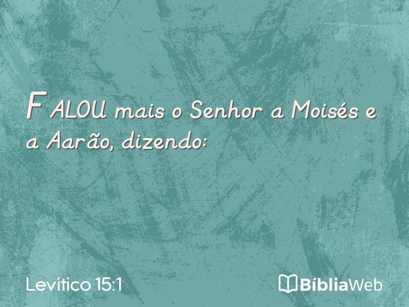 Levítico 15:1 em imagem para compartilhar
