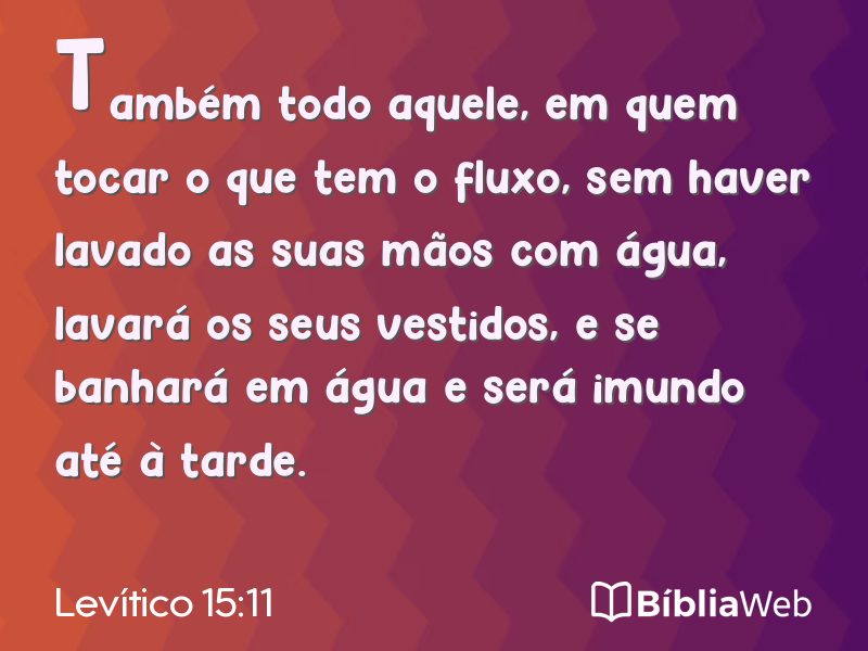 Levítico 15:11 em imagem para compartilhar