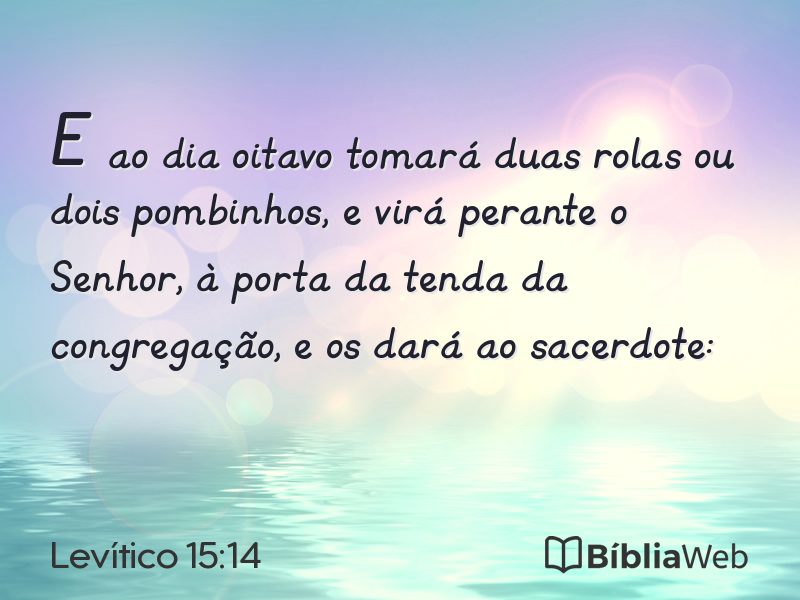 Levítico 15:14 em imagem para compartilhar