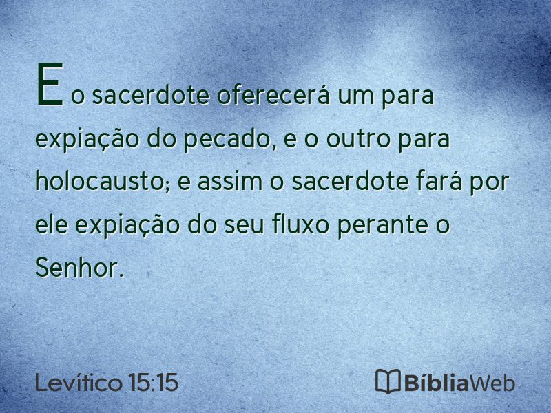 Levítico 15:15 em imagem para compartilhar